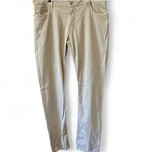 Peter Millar Collection Wayfare Pants Men's 38 x 34 Beige 5 Pocket Chino Casual
